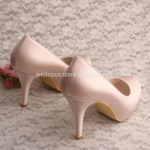 Nude Platform Heels for Women Size 7